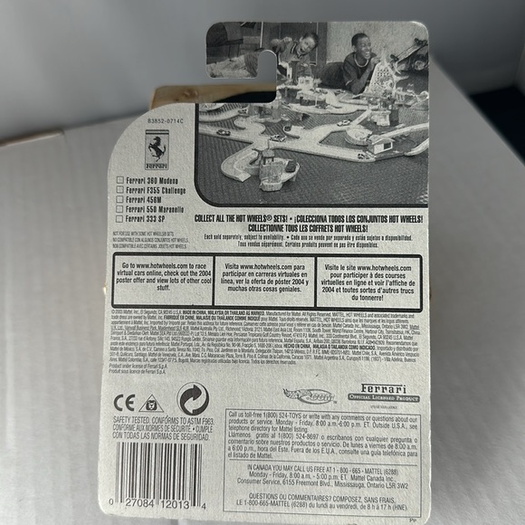 2004 Hot Wheels #131 Ferrari Heat 4/5 FERRARI 550 MARANELLO Black w/Chrome 5 Sp - Picture 3 of 3